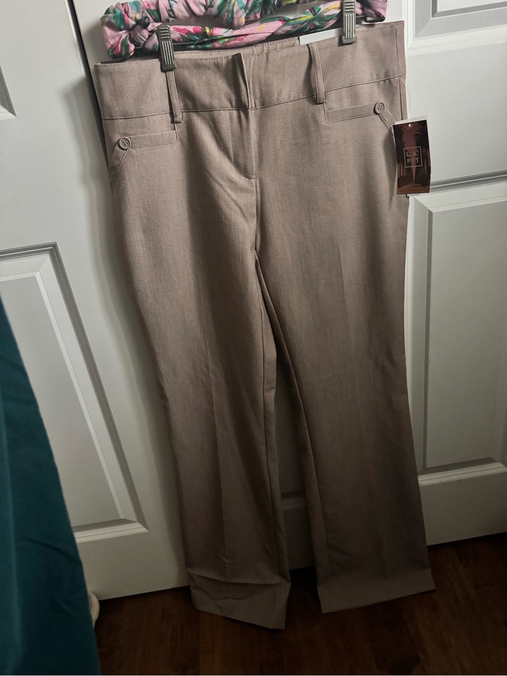 Joe B Light Taupe Straight-Leg Dress Pants